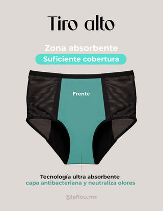 Calzón Menstrual Tiro Alto con Transparencias